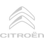 Logo de la marca Citroën con los dos chevrones característicos y texto gris